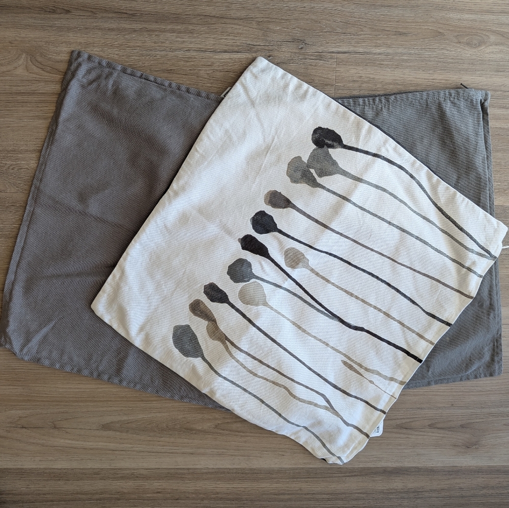 3 Décoration Pillow Cover 100% Thick Cotton